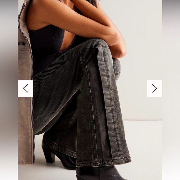 NWOT Free People Vector Moto Flare Jeans - Picture 4 of 5